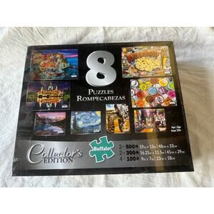 NEW Buffalo Collector's Edition of 8 Jigsaw Puzzles 100, 300 & 500 piece puzzles